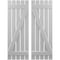 Ekena Millwork Americraft 5-Board (2 Batten) Wood Spaced Board-n-Batten Shutters w/ Z-Bar, ARW102SB519X77PRH ARW102SB519X77PRH - alternate 1